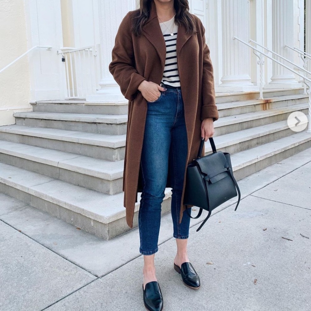 Zara handmade wool blend coat in Toffee